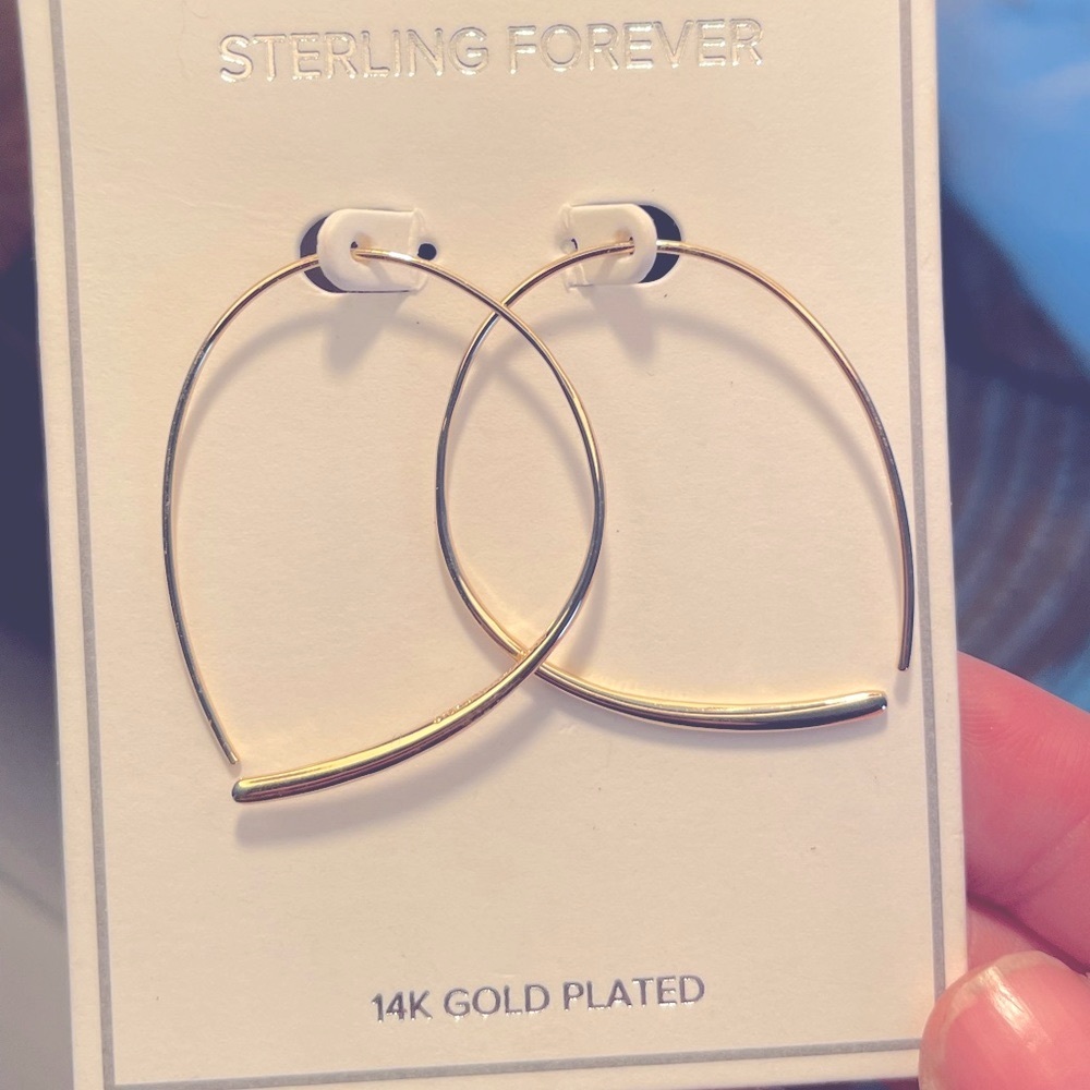 Women’s new with tags Sterling Forever Brand silver hoop, earrings NEW WITH TAG